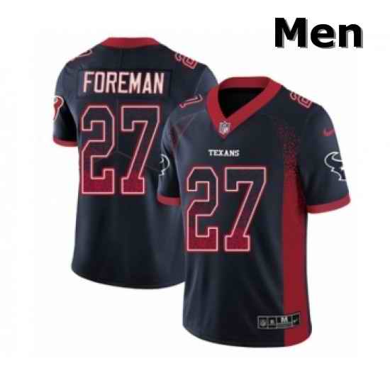 Men Nike Houston Texans 27 DOnta Foreman Limited Navy Blue Rush Drift Fashion NFL Jerse